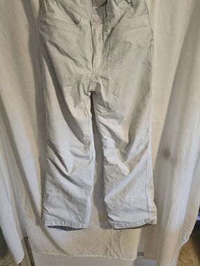 Roxy Girl White/ Gray Lined Pants